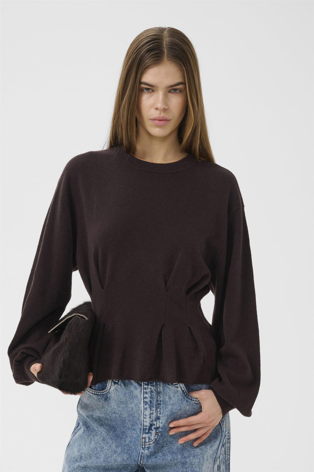 Gzmanzi Waist Pullover  Ganache