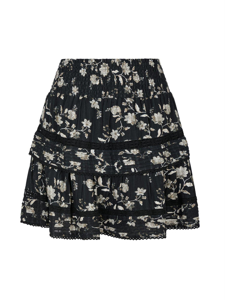 Kenia Night Flower Skirt  Black