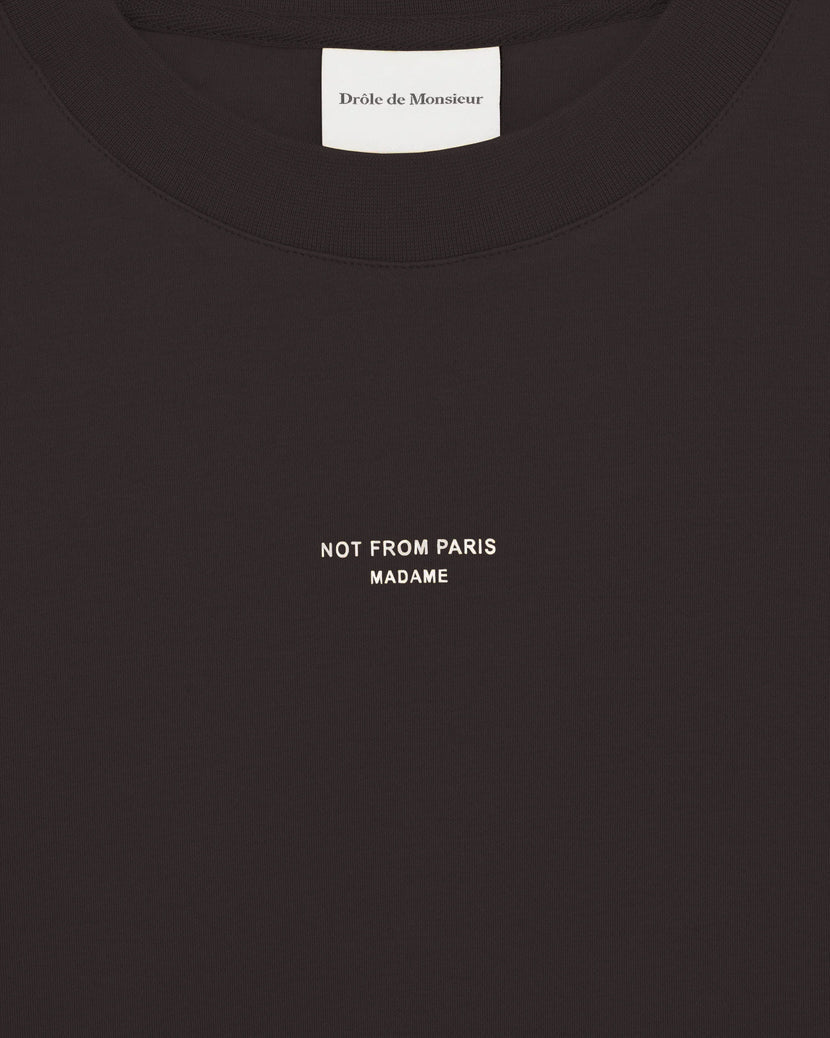 Le T-shirt Slogan Classique  Dark Brown