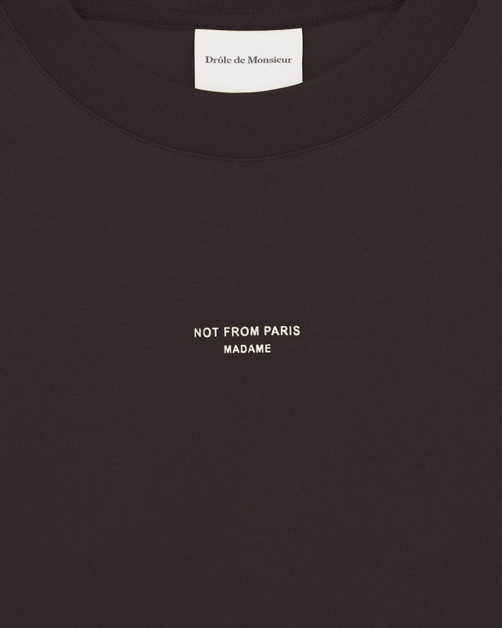 Le T-shirt Slogan Classique  Dark Brown