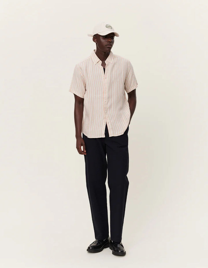 Kris Linen SS Shirt  Ivory/Baked Papaya