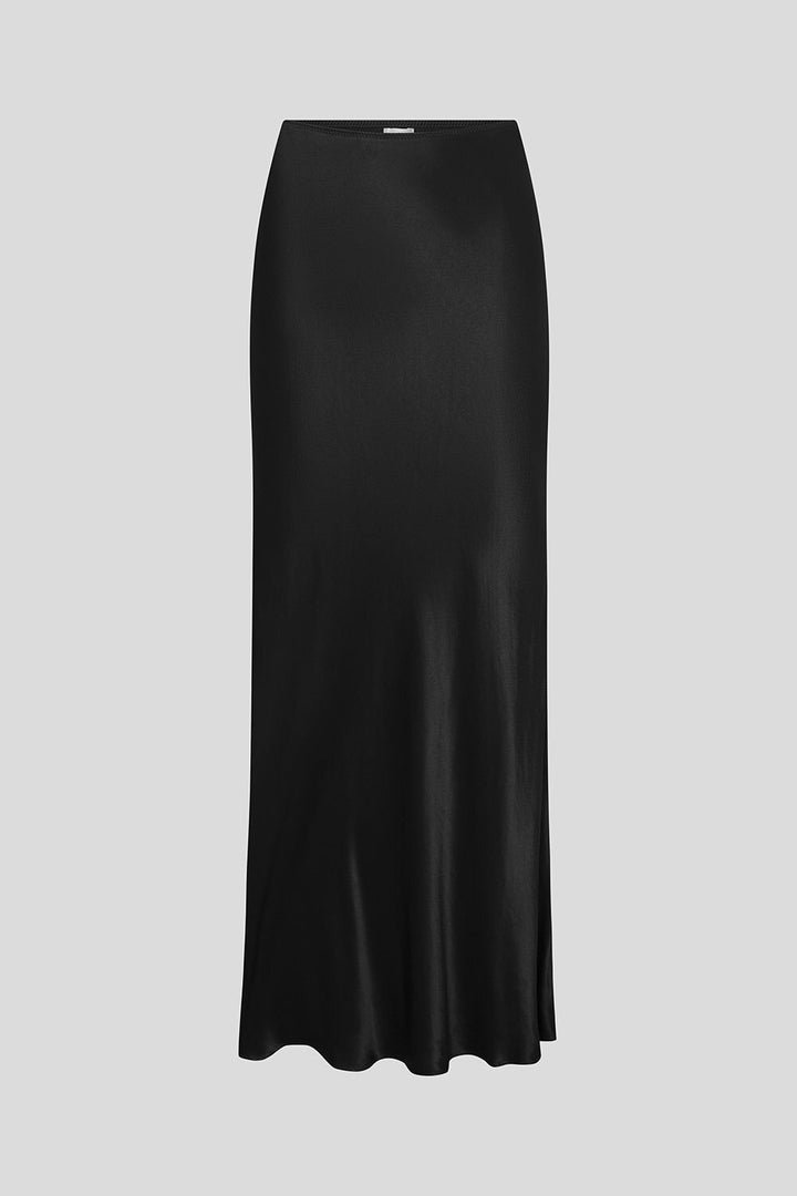 Tyne Satin Skirt  Black