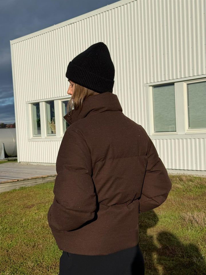 W Tech Wool Down Jacket  Dk. Brown