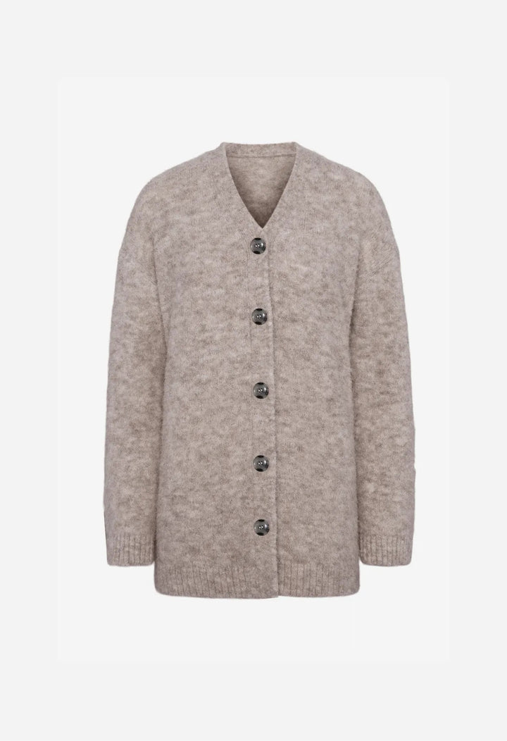 Paula Knit Cardigan  Taupe Melange