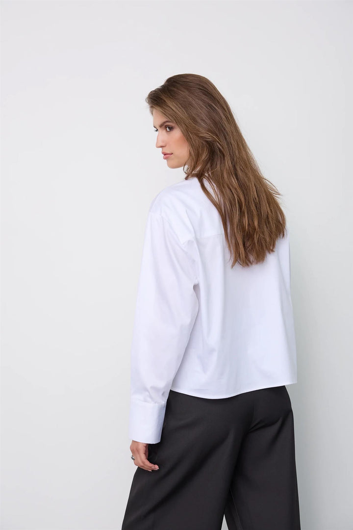 DaliaCC Sleeve Pleat Shirt White