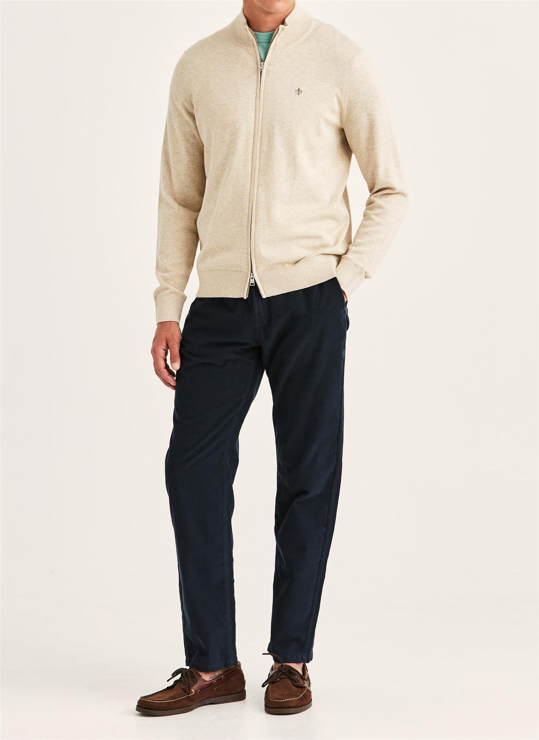 Riley Zip Cardigan  Khaki