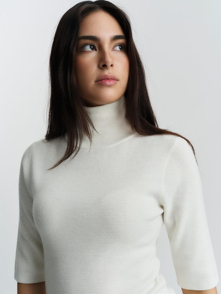 Melly merino tee  White