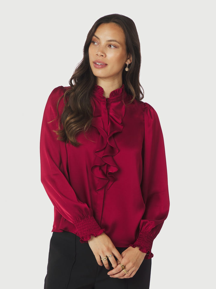 Zamola Blouse  Dark Red