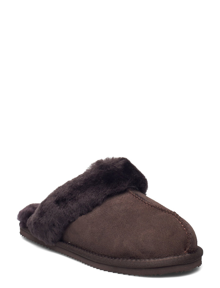 RHSydney Shearling Reversed Slippers  Coffee Brown