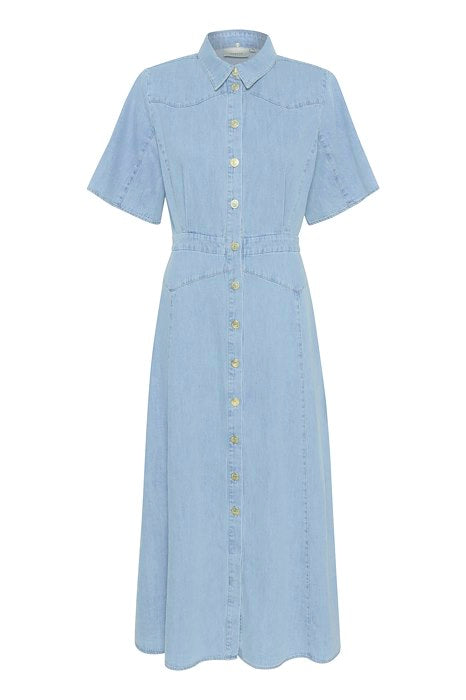 GZsauda SS long dress  Light Blue Washed