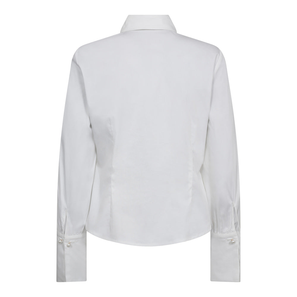 SannaCC Pearl Cuff Shirt  White