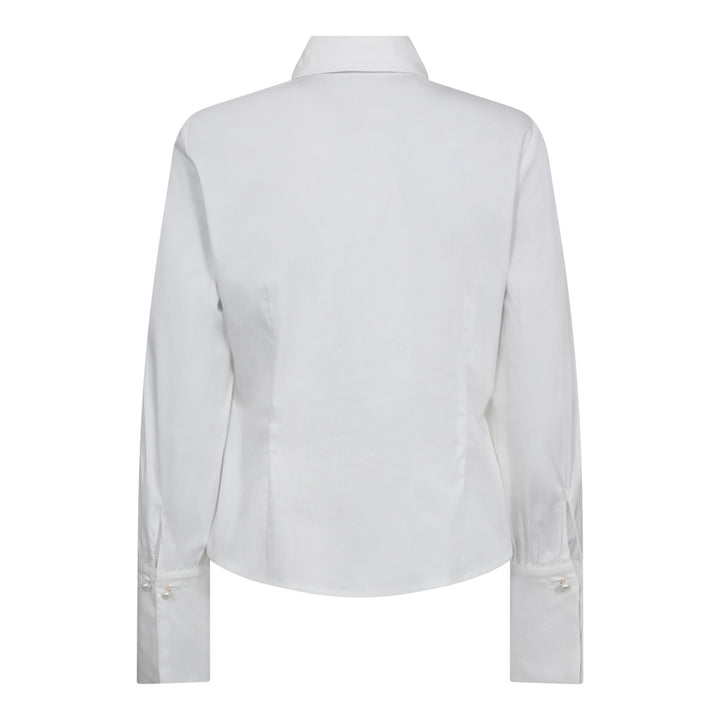 SannaCC Pearl Cuff Shirt  White