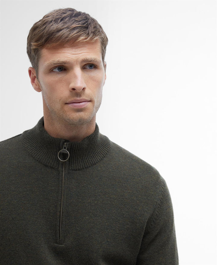 Barbour Holden Half Zip  Olive Marl