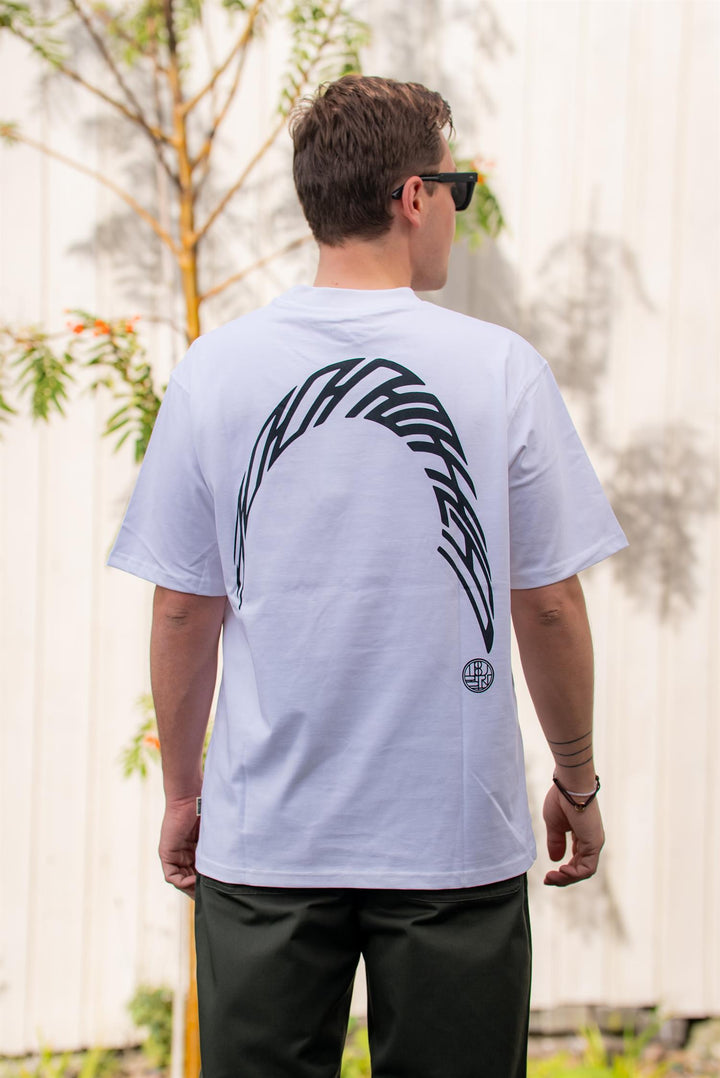 WBBaine Warp Tee  White-Black