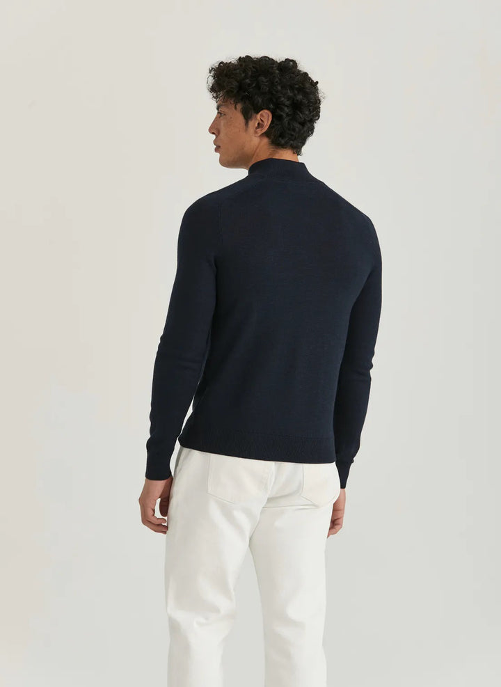 Merino John Zip  60 Navy