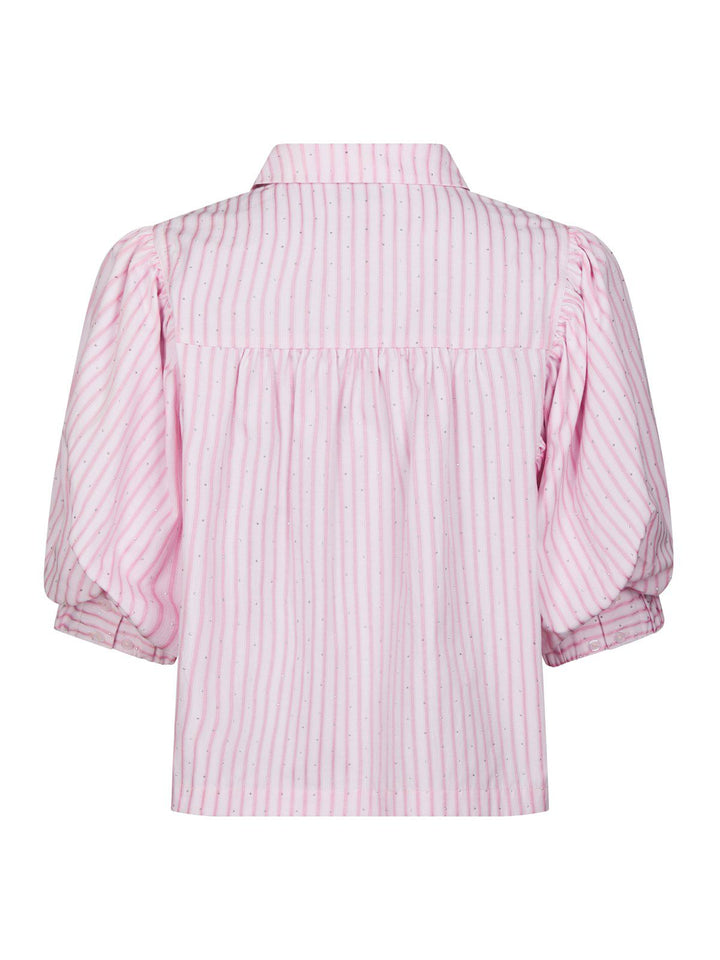 Etta Soft Stripe Stone Shirt  Light Pink