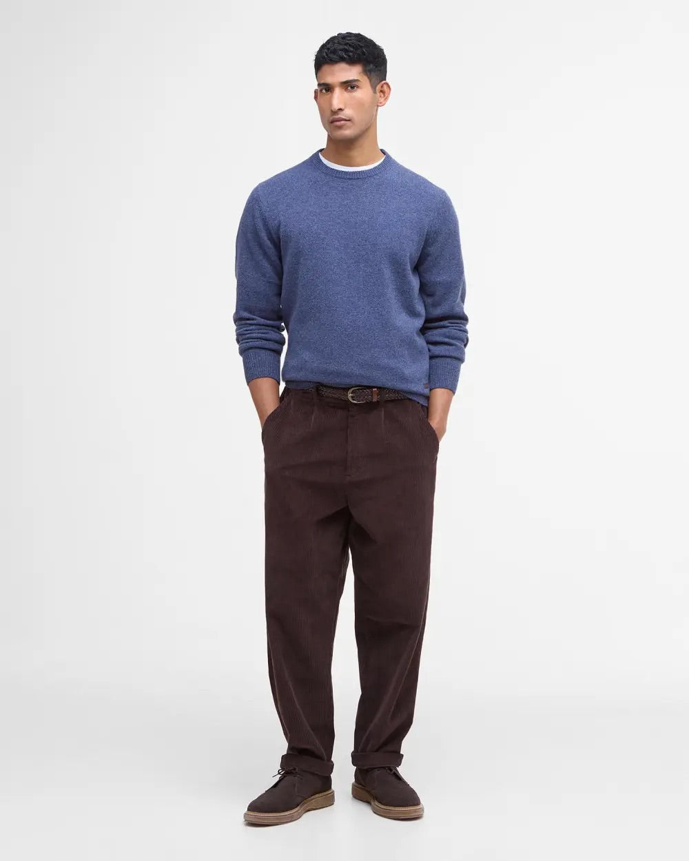 Essential Patch Crew Neck Sweater  Dark Indigo
