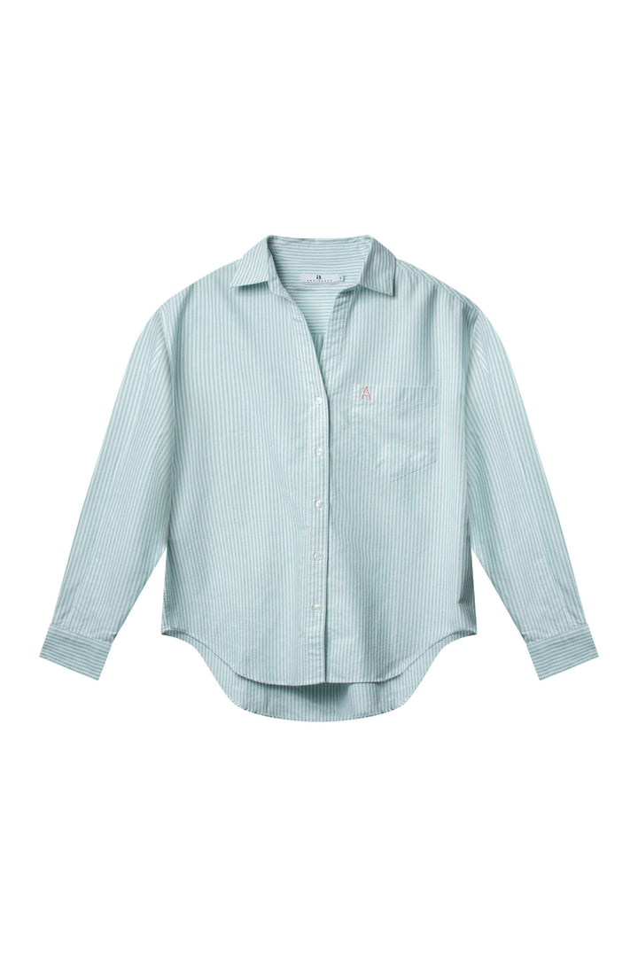 VENICE Oxford Classic Stripe  Soft Green Stripe
