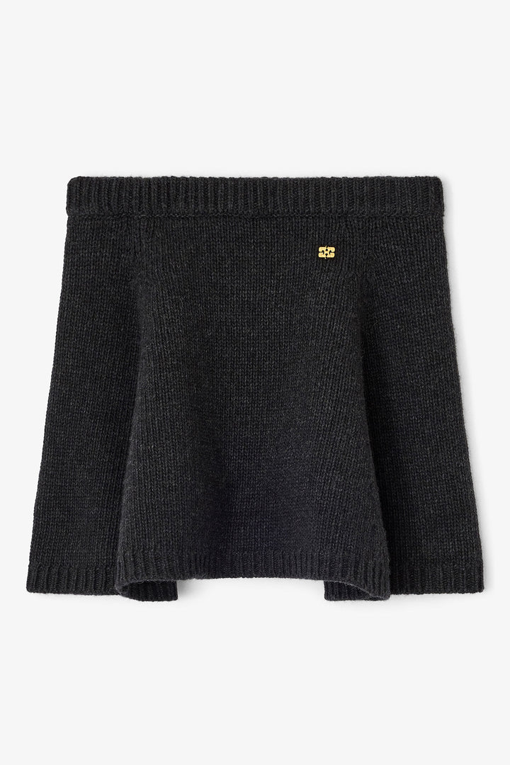 CHUNKY WOOL MIX MINI SKIRT  Phantom