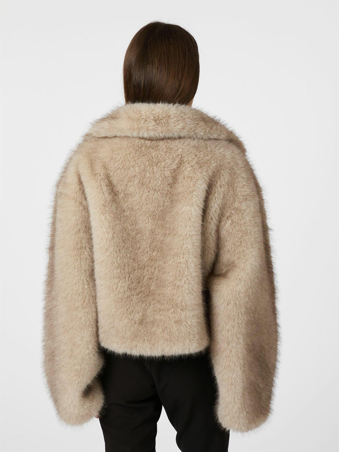 steff faux fur jacket  Beige