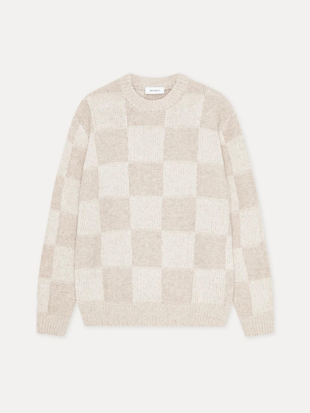 Check Knit  Eggnog White