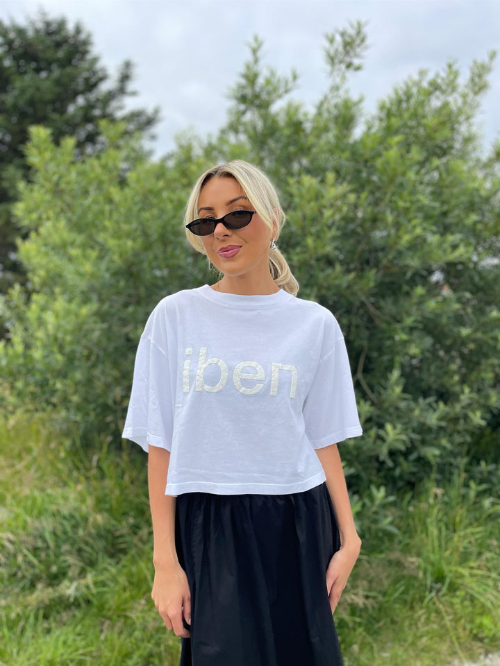 Rocky Cropped Tee  White