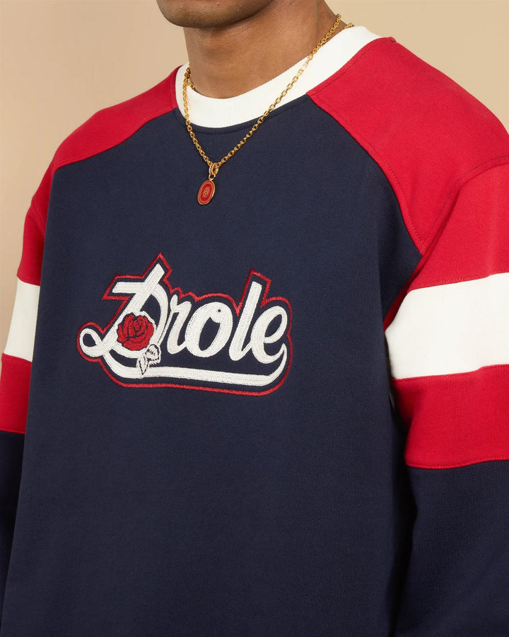 Le Sweatshirt Drôle Rose  Navy