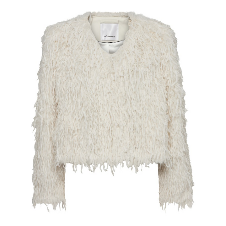 FeatherCC Faux Fur Jacket  Off White