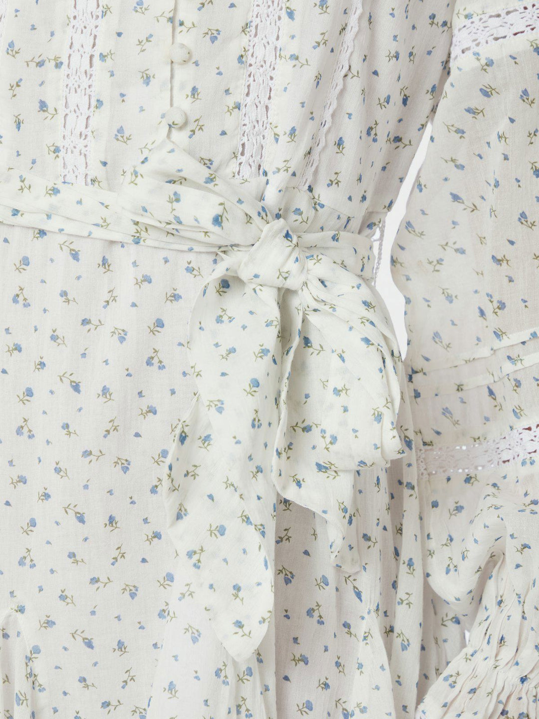 Birgitte Print Flower Dress  Off White
