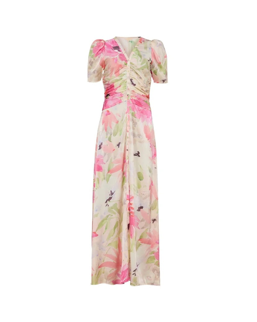 SHINY BUTTON DOWN DRESS  Soft Dew