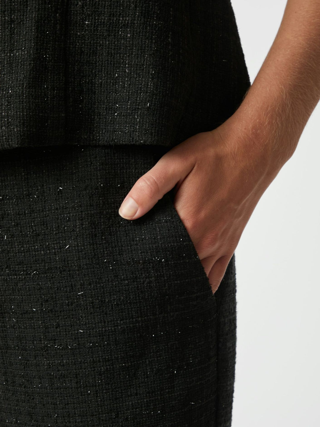 Emmett Boucle Pants  Black