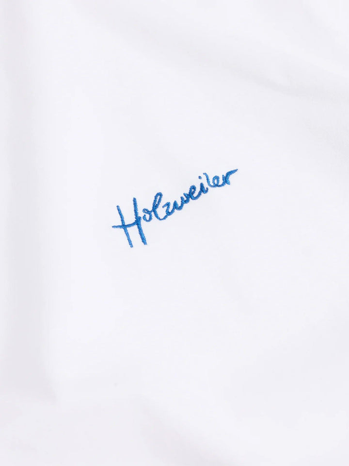 Tucker Embroidery Tee  White