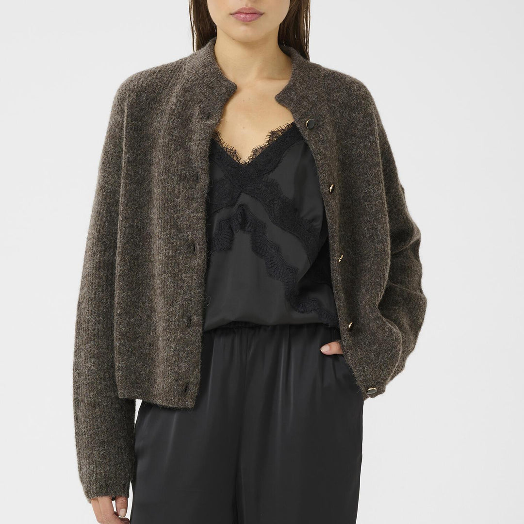 Alphagz Short Cardigan Noos  Chestnut Melange