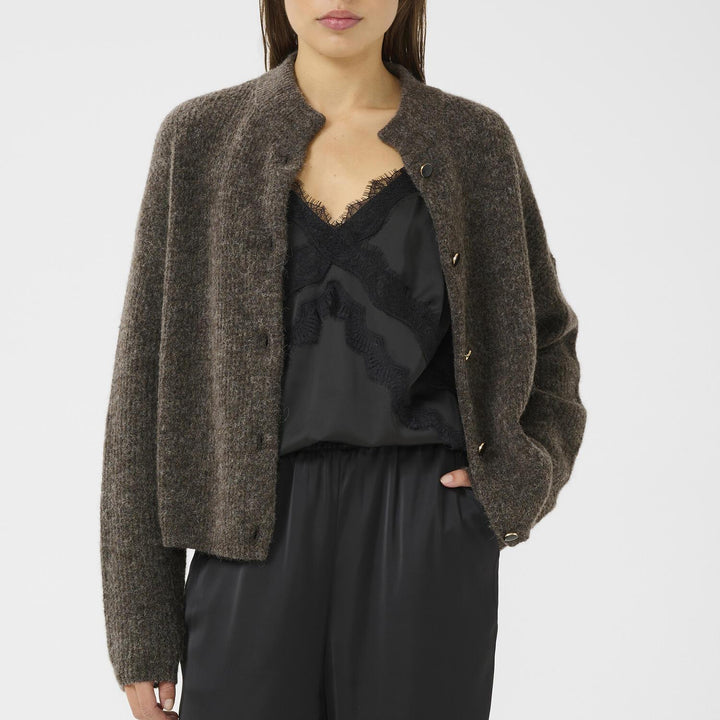 Alphagz Short Cardigan Noos  Chestnut Melange
