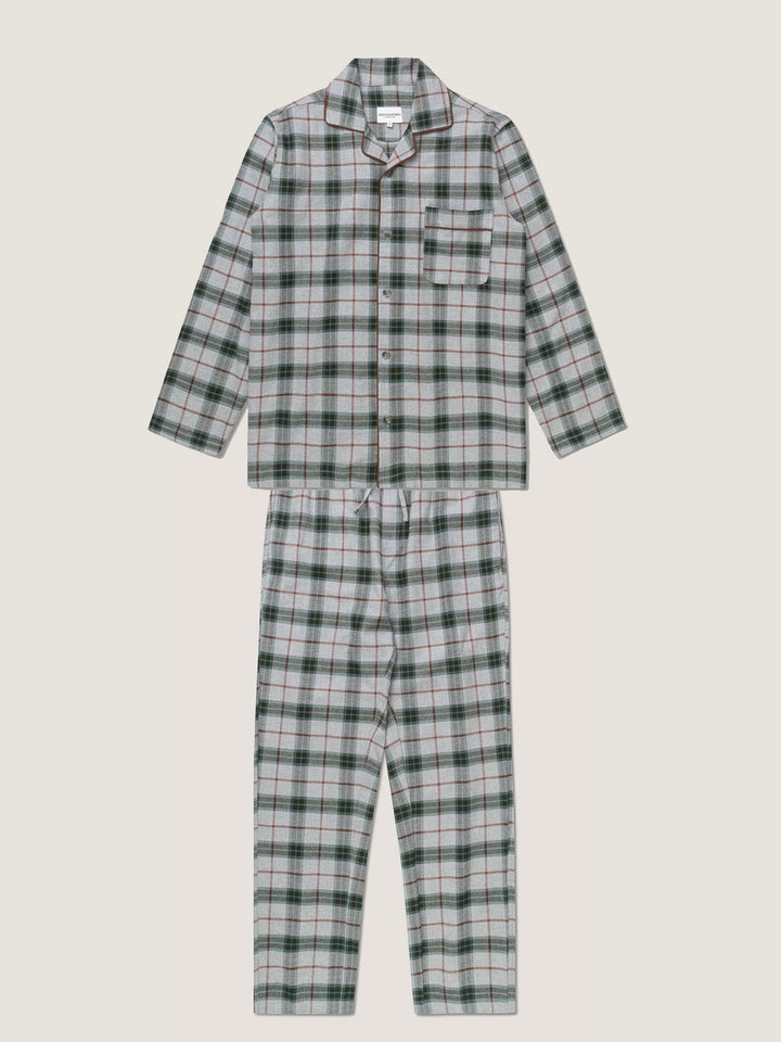 Pj Set  Grey Tartan
