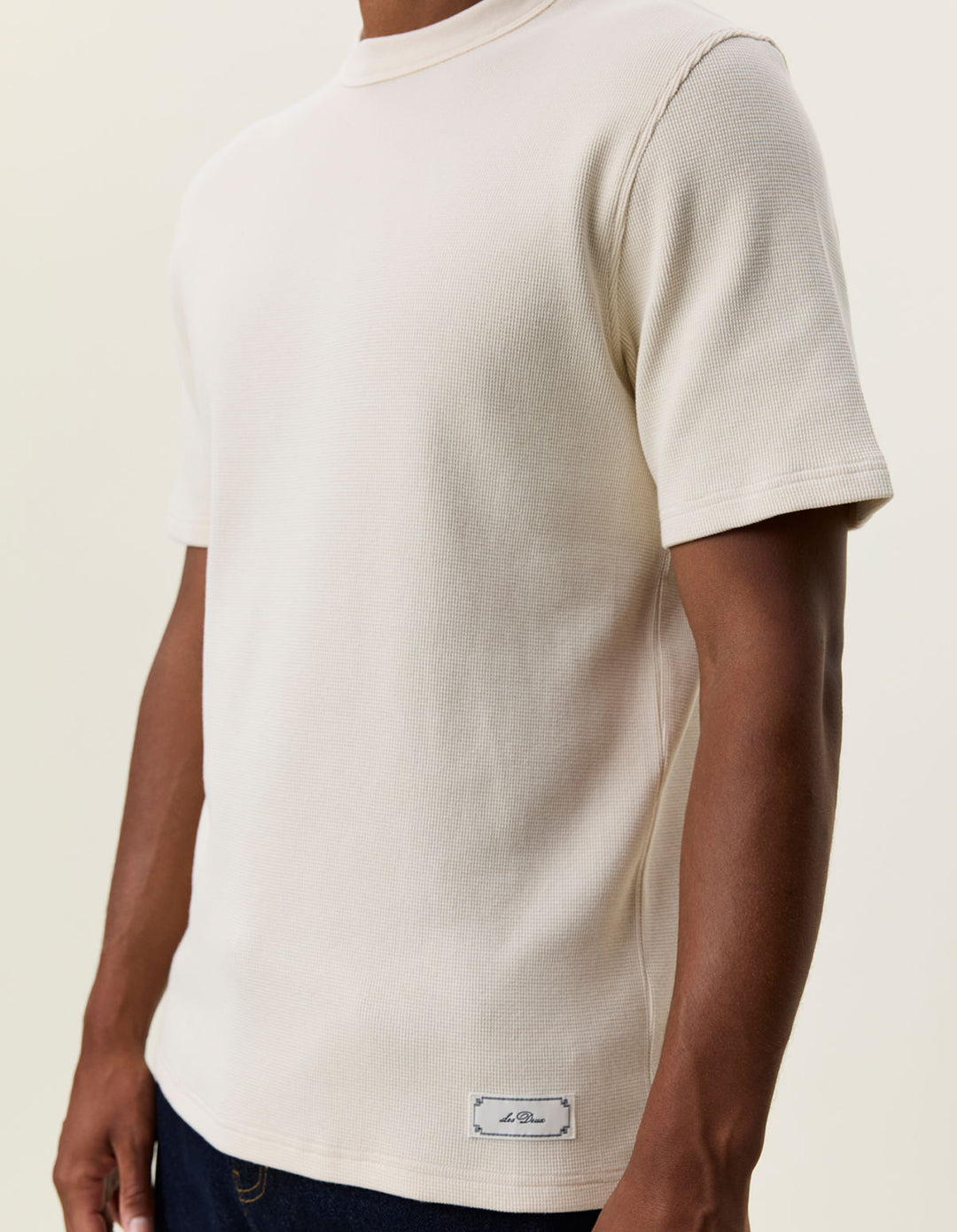 Label Waffle T-Shirt Ivory