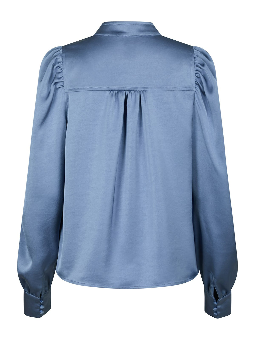 Rosslyn Heavy Sateen Blouse  Smoke Blue