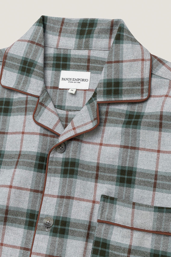 Pj Set  Grey Tartan
