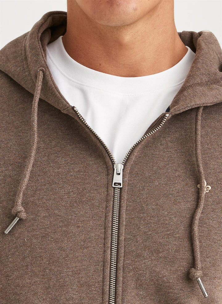 Brandon Lily Zip Hood  Brown