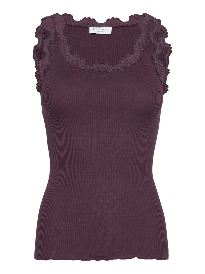 RWBabette SL U-neck Lace Top  Plum Perfect