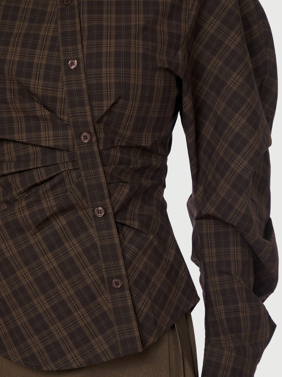 Neoella Check Shirt  Dark Brown