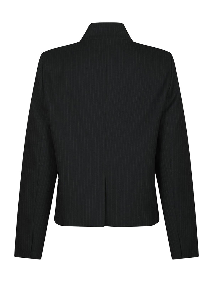 Tiria Slim Pinstripe Blazer  Dark Navy