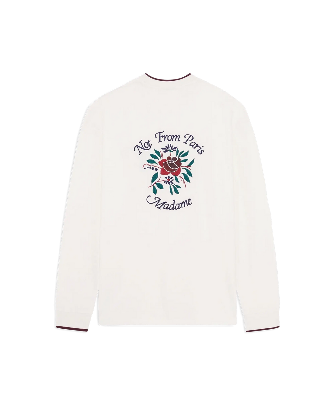 T-Shirt Manches Longues Slogan Rose  Off White