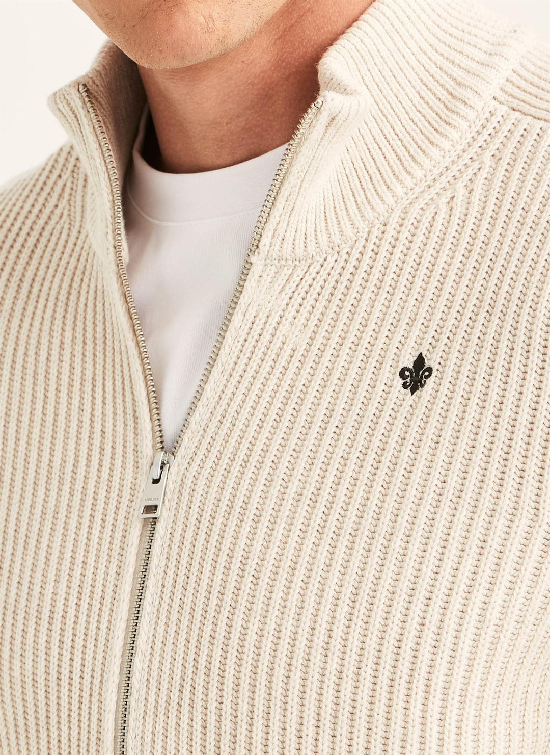 Duncan Zip Cardigan  Khaki