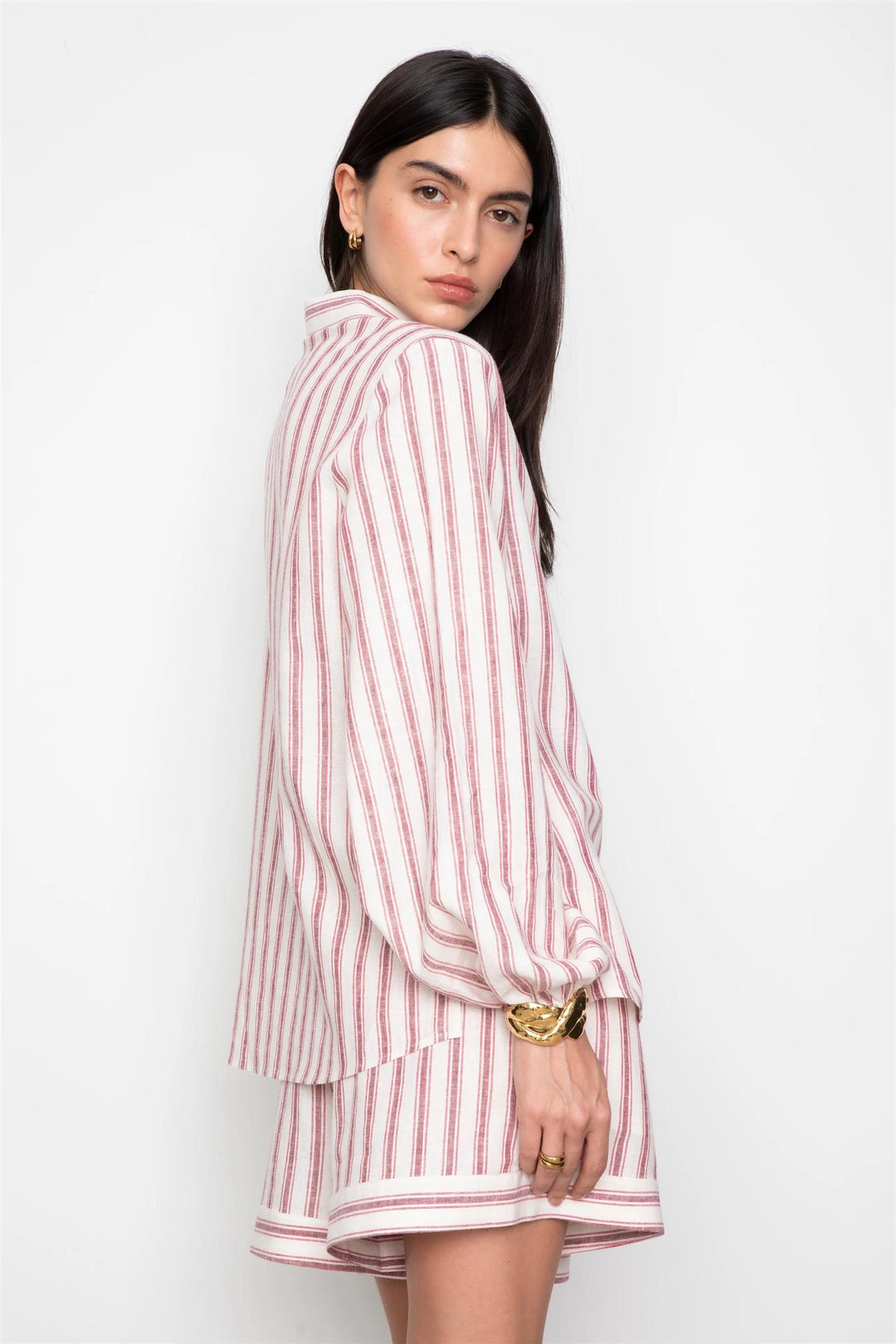 Lilia Shorts  Berry Stripe
