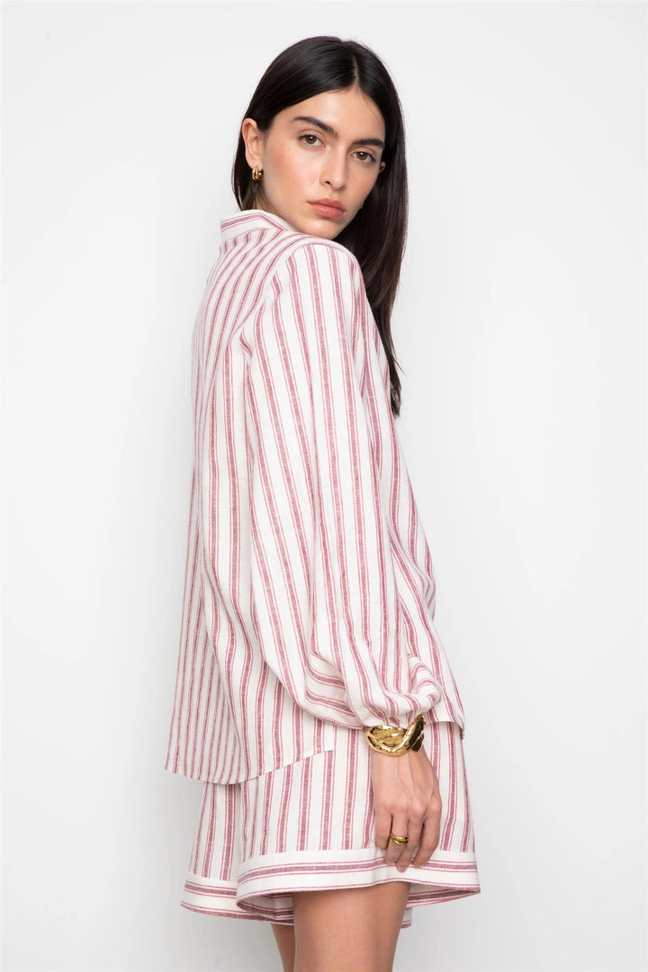 Lilia Shorts  Berry Stripe