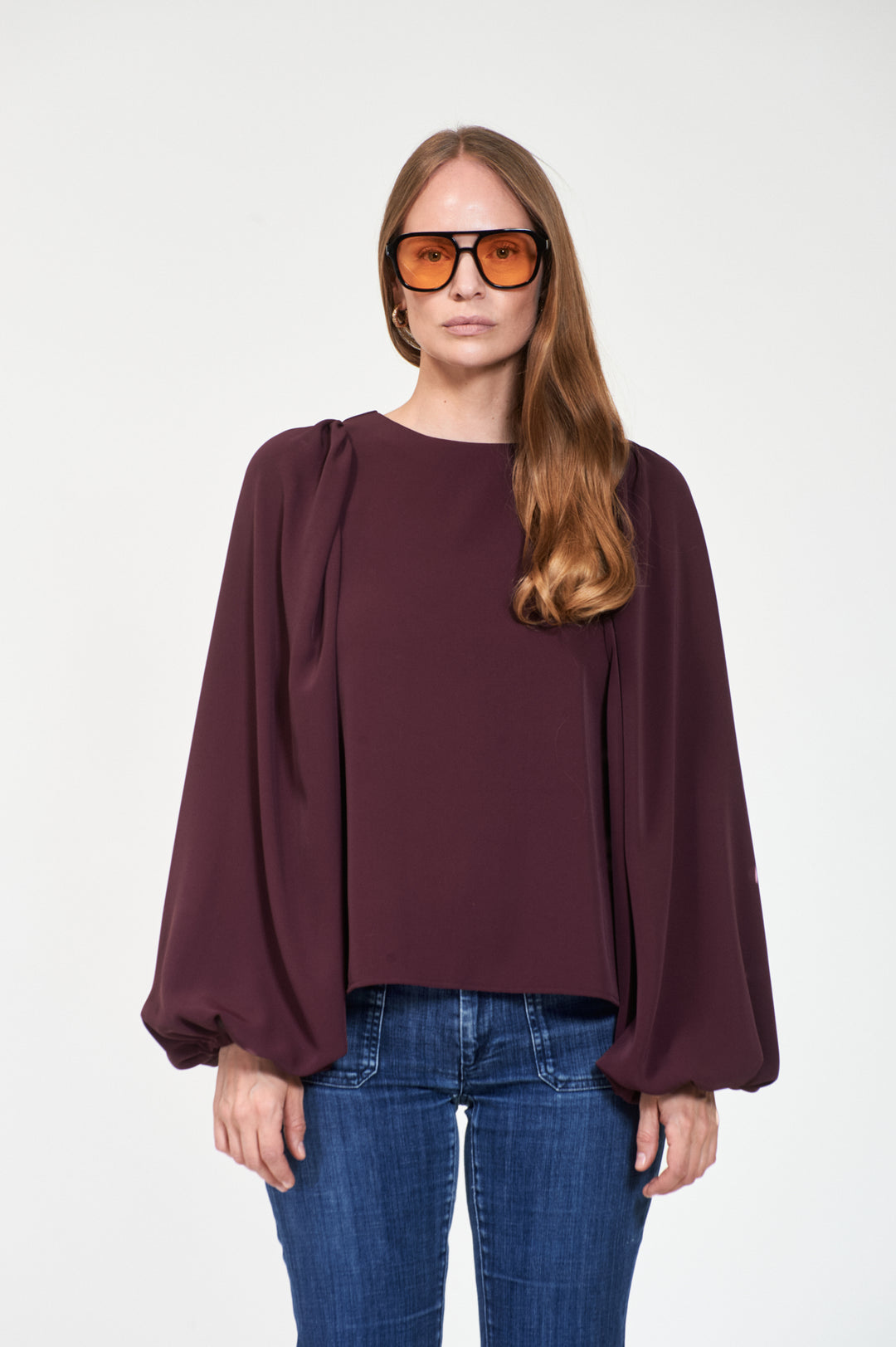 ASHI Crepe  Dk Burgundy