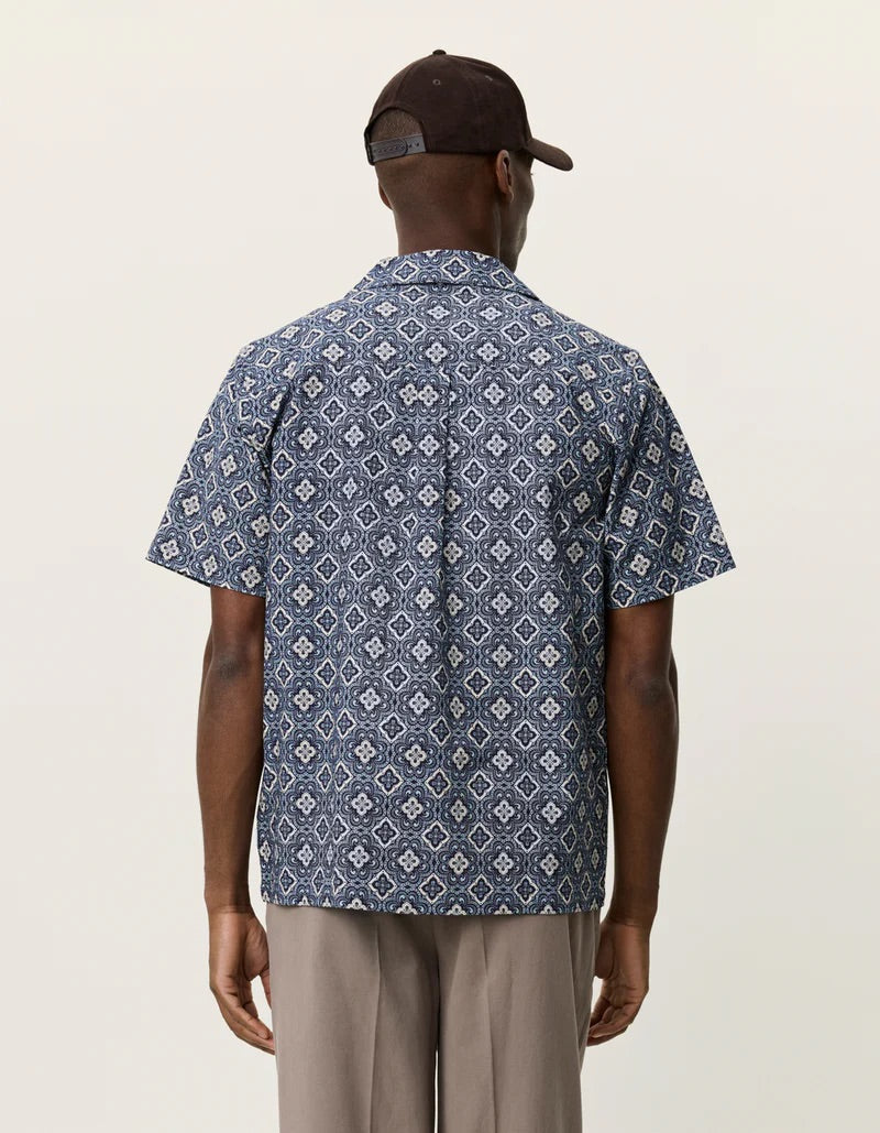 Lukas Arabesque AOP SS Shirt  Blue Fog