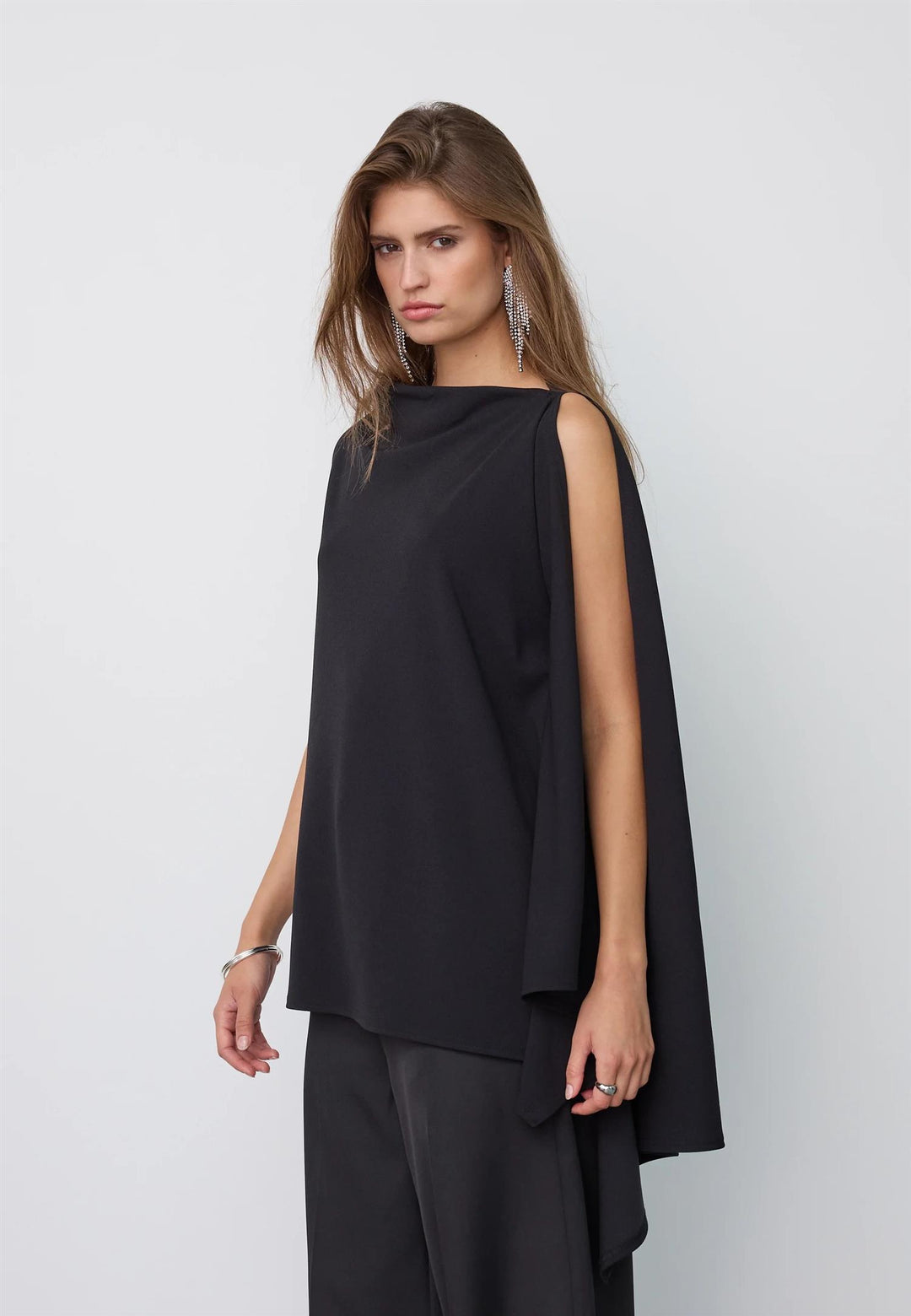 FalconCC Drape Top Black