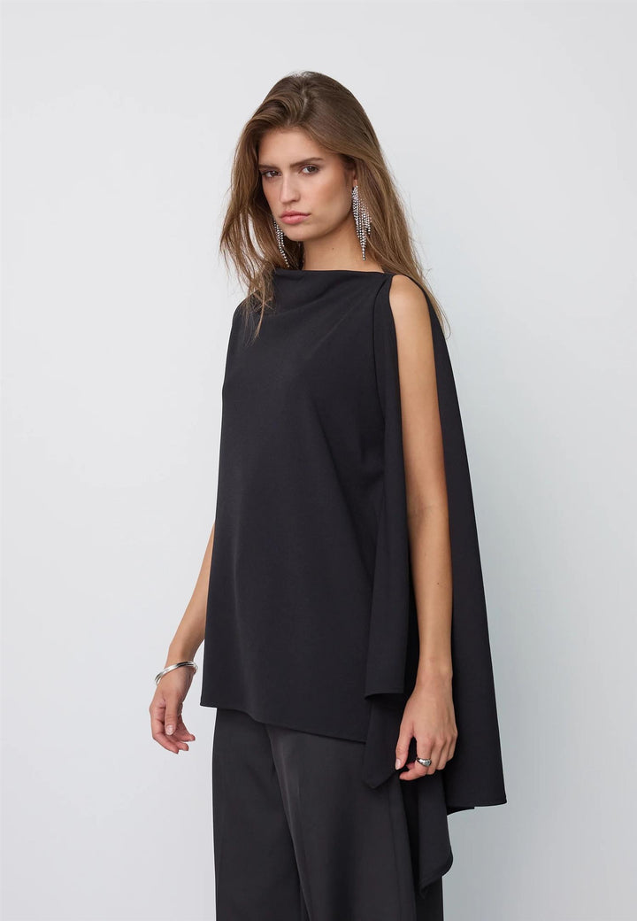 FalconCC Drape Top Black